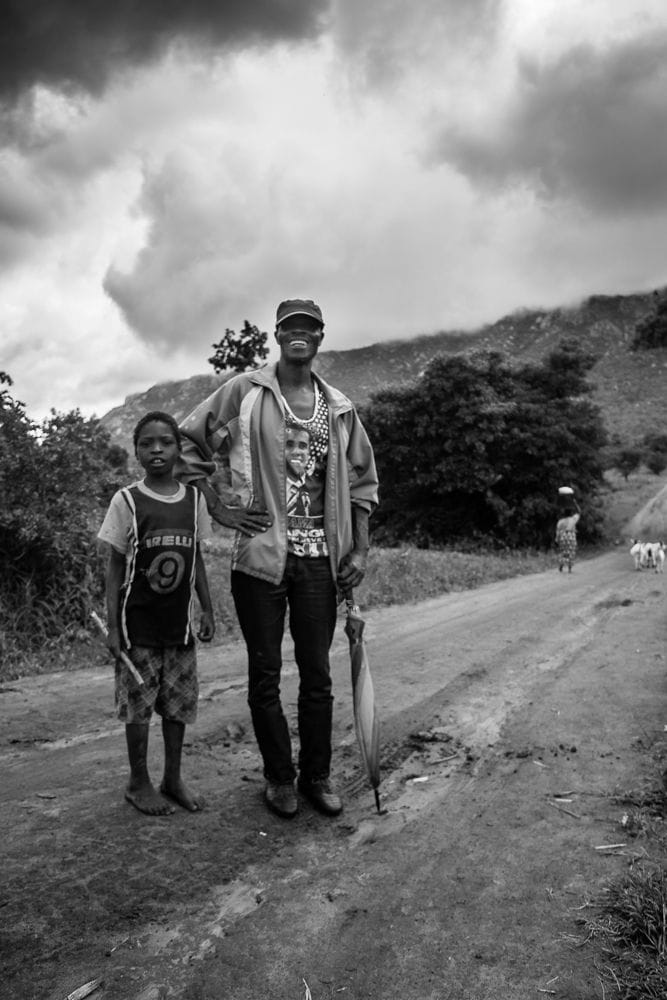 Malawian Man and his son