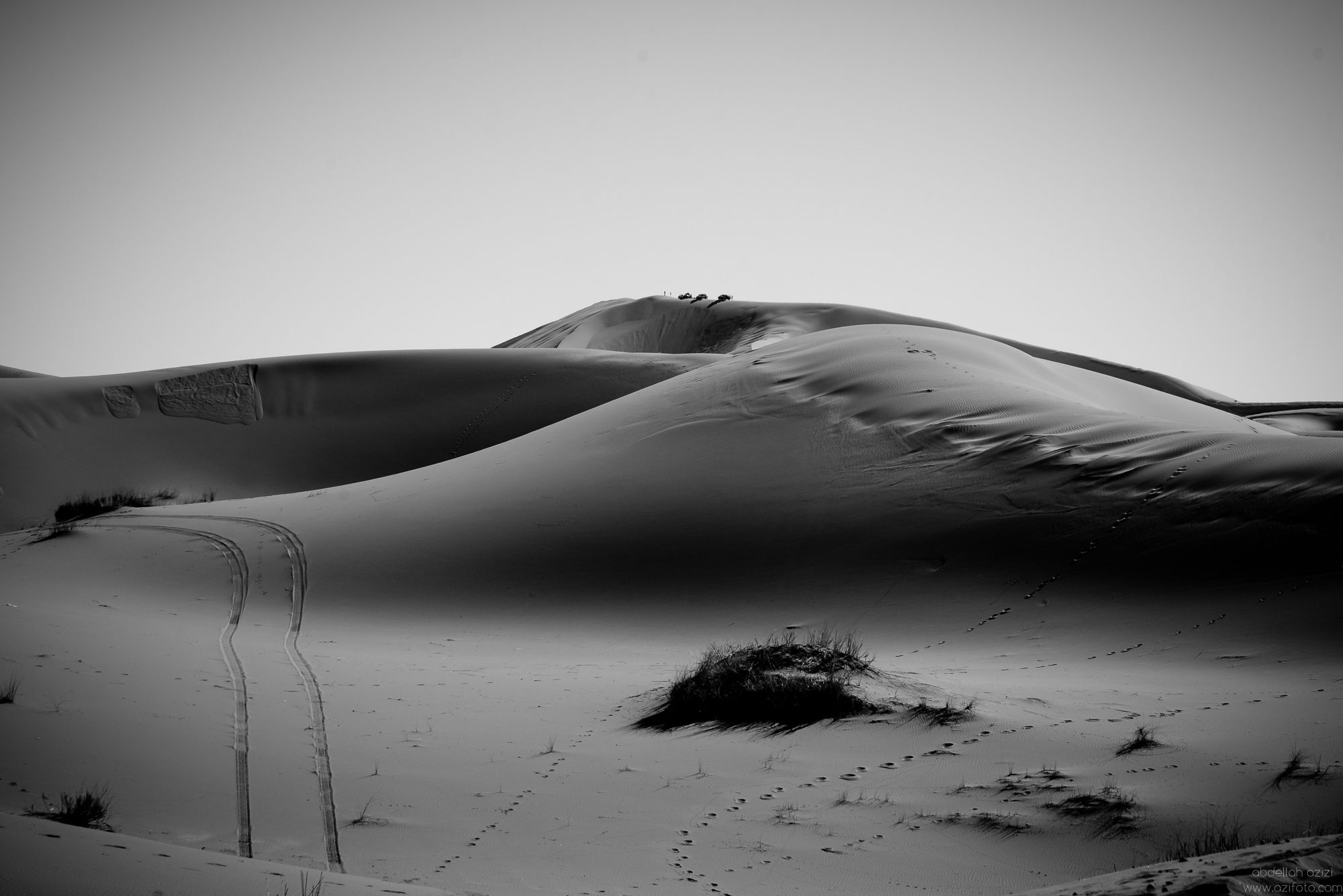 Sand dunes, Black and White Photo