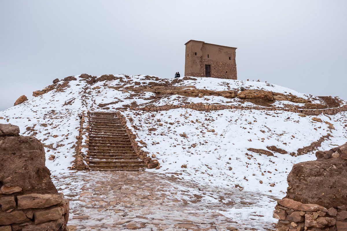 Snow on Ksar Ait Ben Haddou Morocco