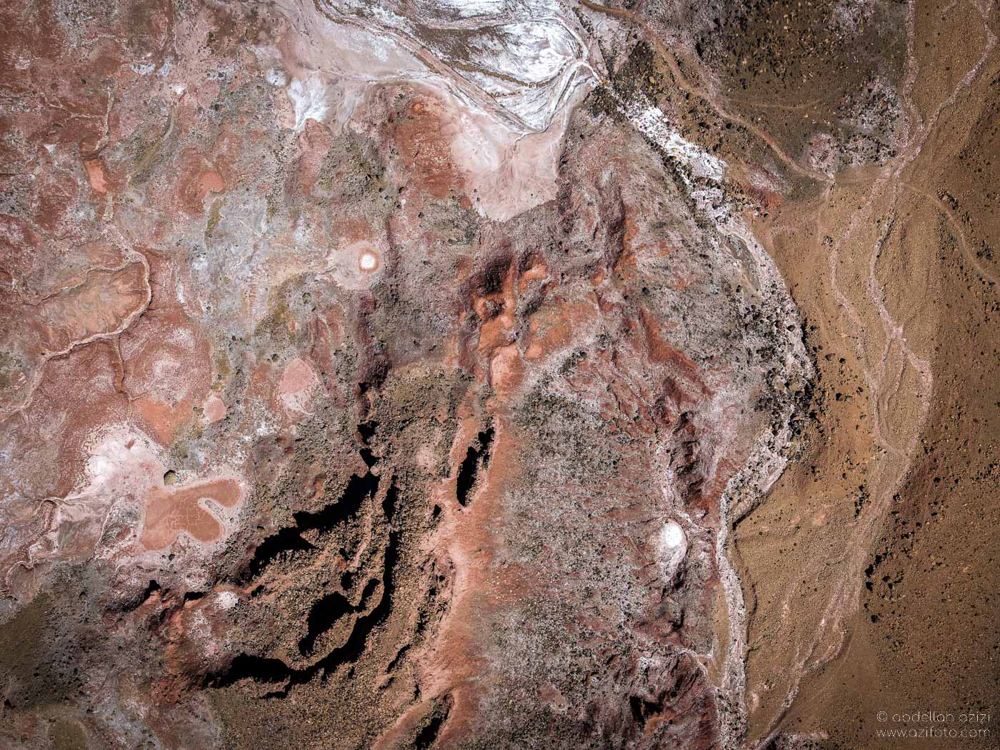 Salt mines from above - High Atlas Morocco